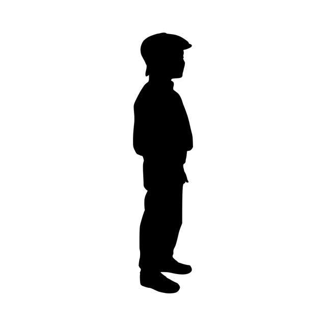 JIMI!-logo: silhouet van een jongen met pet in een witte cirkel